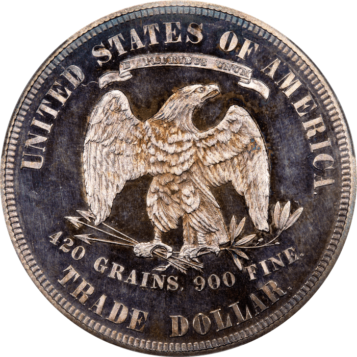 1880 Trade Dollar (T$1) Reverse Image