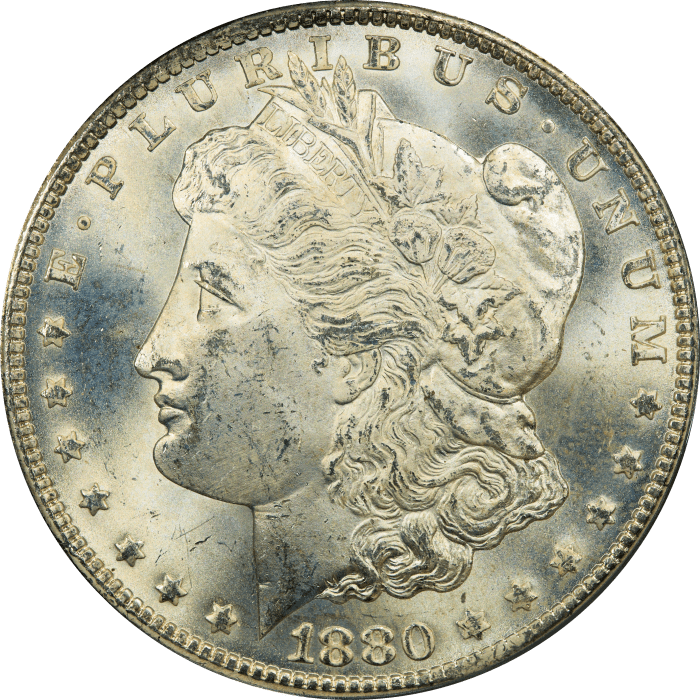 1880/79-CC Morgan Dollar ($1) Reverse of 1878 OGH OBVERSE Image