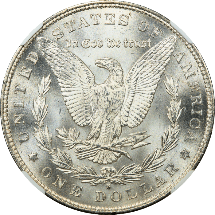 1880/9-S Morgan Dollar ($1) VAM 11 0/9 Overdate Reverse Image