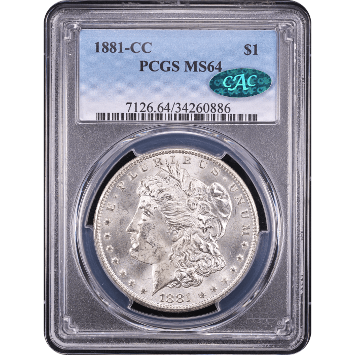 1881-CC Morgan Dollar ($1) Obverse Slab Image