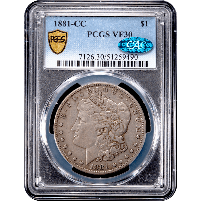 1881-CC Morgan Dollar ($1) Obverse Slab Image
