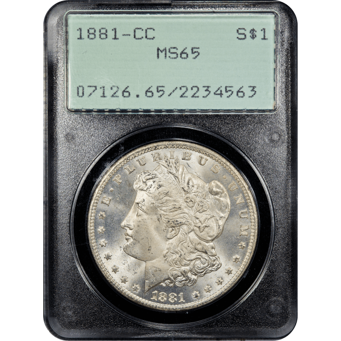 1881-CC Morgan Dollar ($1) Rattler SLAB Image