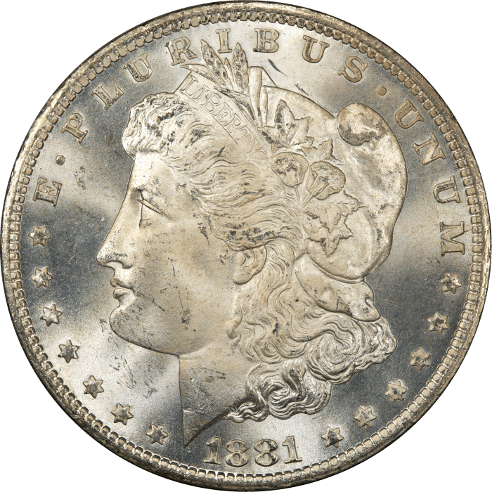 1881-CC Morgan Dollar ($1) Rattler OBVERSE Image