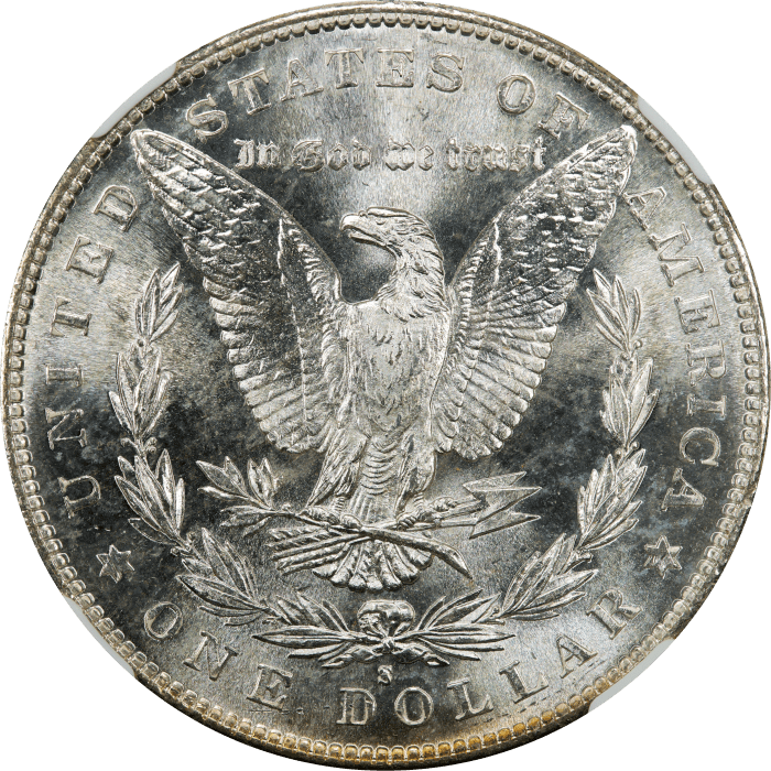 1881-S Morgan Dollar ($1) Rainbow Toner REVERSE Image