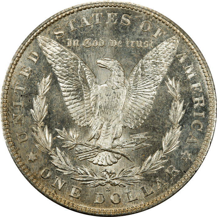 1881-S Morgan Dollar ($1) Rattler REVERSE Image