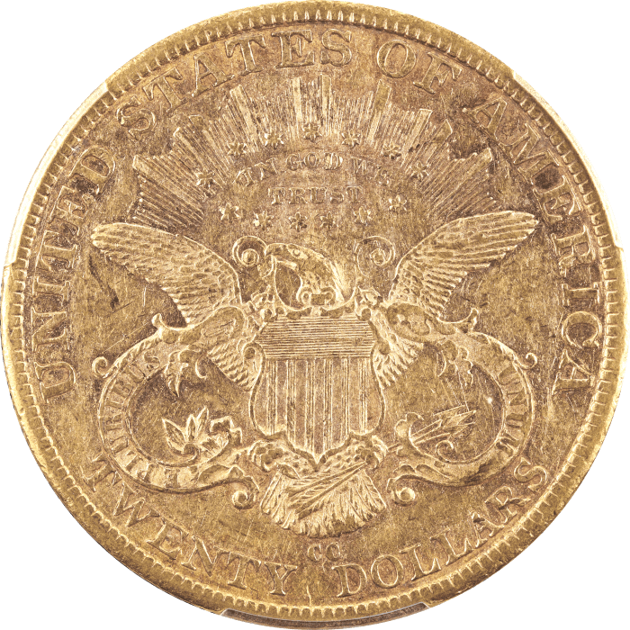 1882-CC Liberty Gold Double Eagle ($20) REVERSE Image