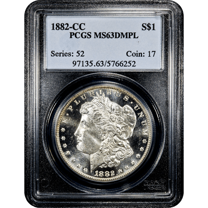 1882-CC Morgan Dollar ($1) Obverse Slab Image