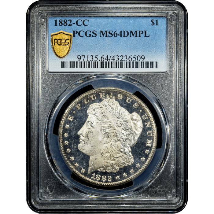 1882-CC Morgan Dollar ($1) Obverse Slab Image