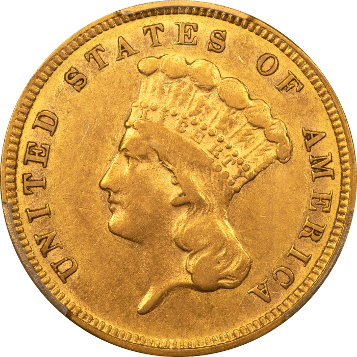 1882 Gold $3 Obverse Image
