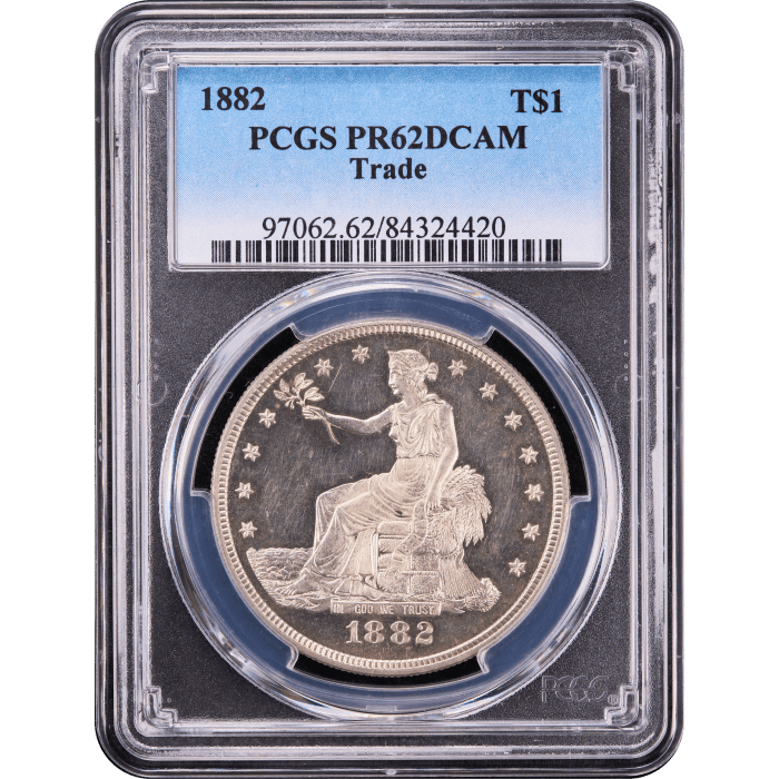1882 Trade Dollar ($1) Obverse Slab Image