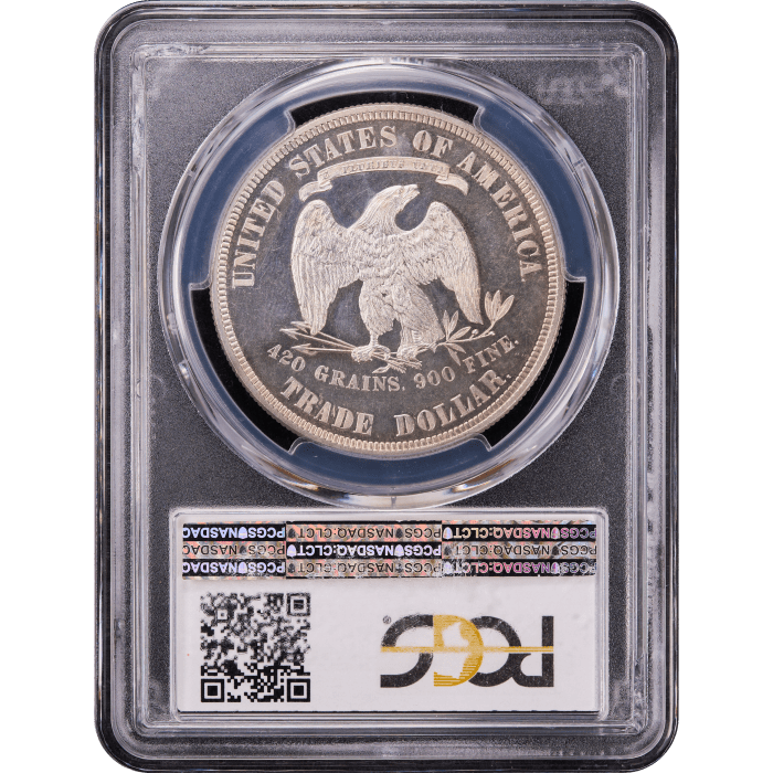 1882 Trade Dollar ($1) Reverse Slab Image
