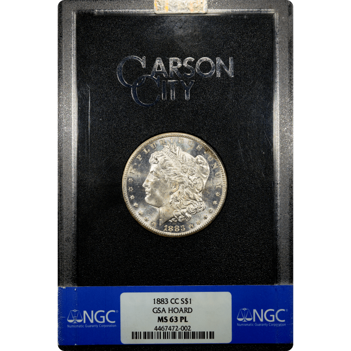 1883-CC Morgan Dollar ($1) GSA Obverse Slab Image