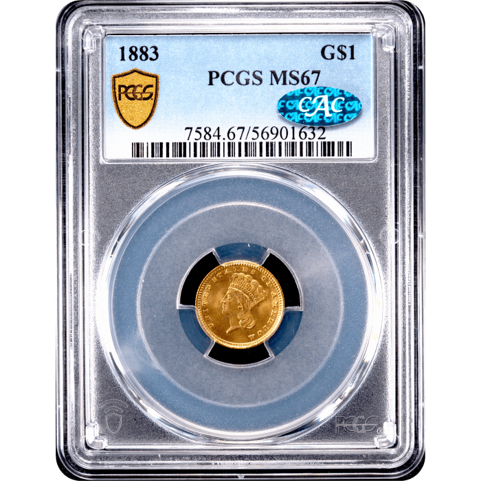 1883 Gold Dollar ($1) Obverse Slab Image
