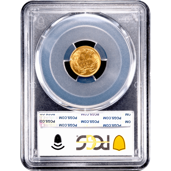 1883 Gold Dollar ($1) Reverse Slab Image