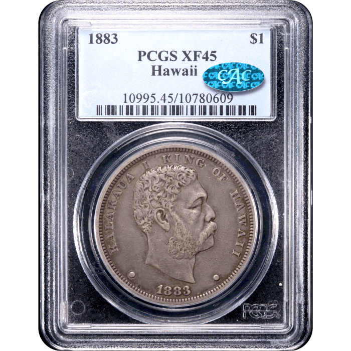 1883 Hawaii Dollar ($1) Obverse Slab Image