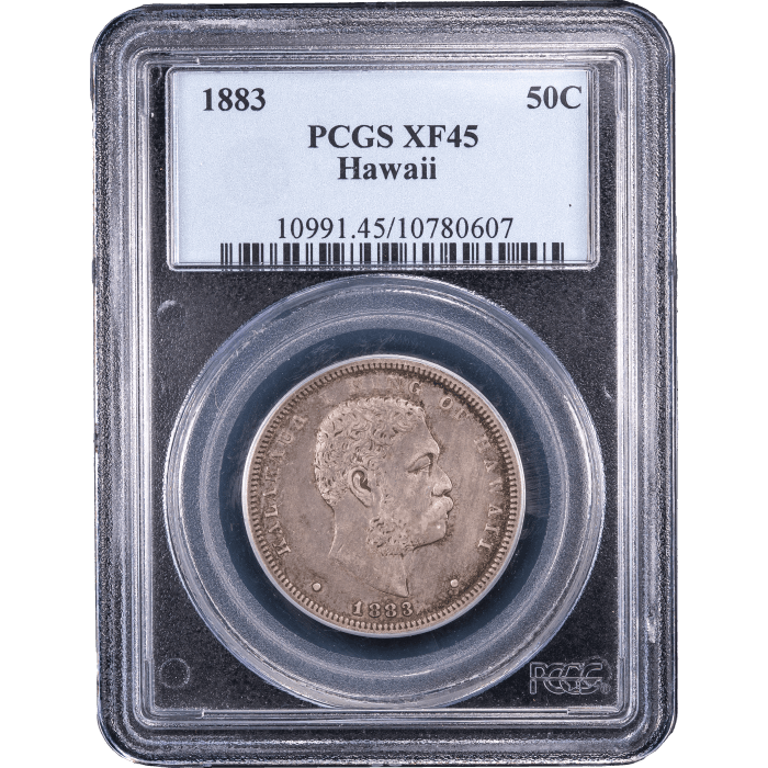 1883 Hawaii Half Dollar (50c) Obverse Slab Image