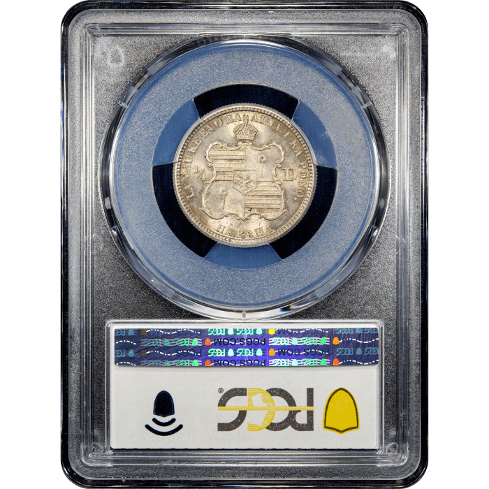 1883 Hawaii Quarter (25c) SLAB Image