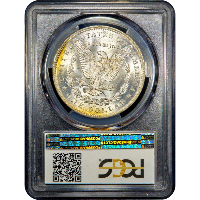 1883-O Morgan Dollar ($1) Rainbow Toner Reverse Slab Image