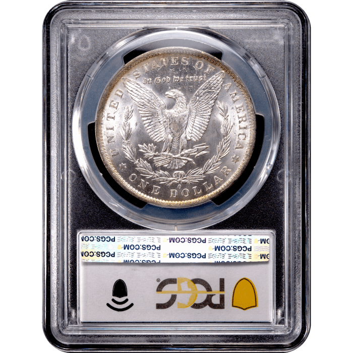 1883-O Morgan Dollar ($1) Rainbow Toner Reverse Slab Image