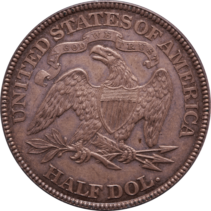 1883 Seated Liberty Half Dollar (50c) Rattler Reverse Image