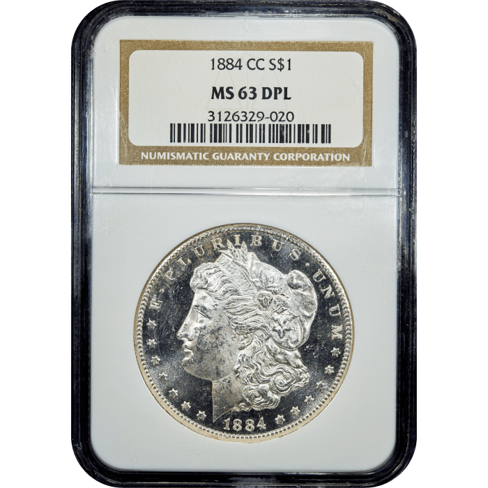 1884-CC Morgan Dollar ($1) Obverse Slab Image
