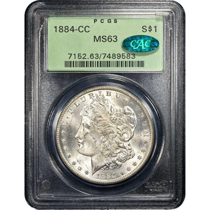 1884-CC Morgan Dollar ($1) OGH Obverse Slab Image