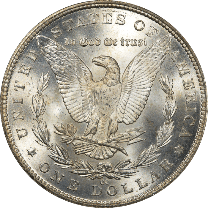 1884-CC Morgan Dollar ($1) OGH Reverse Image