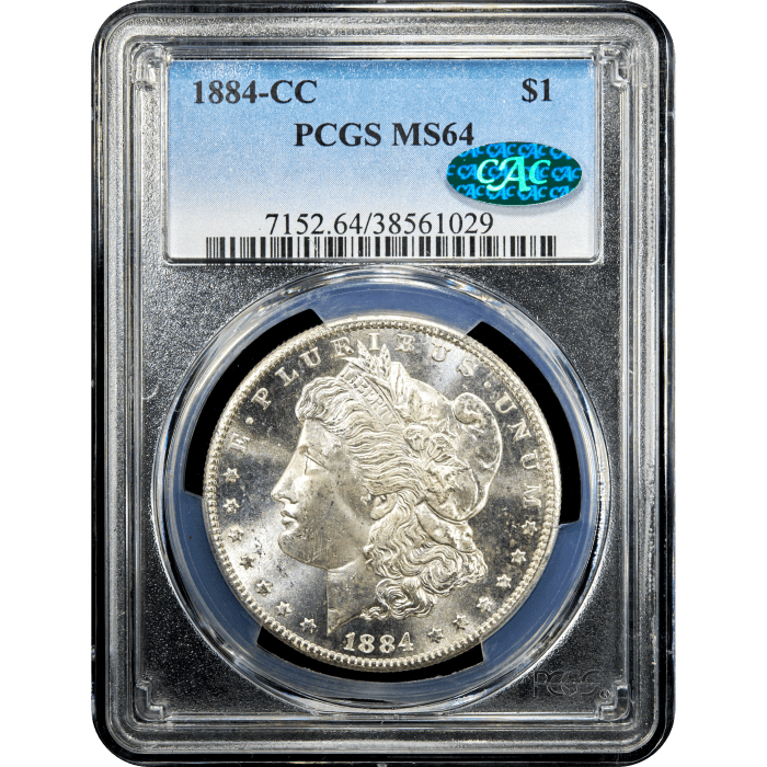 1884-CC Morgan Dollar ($1) Obverse Slab Image