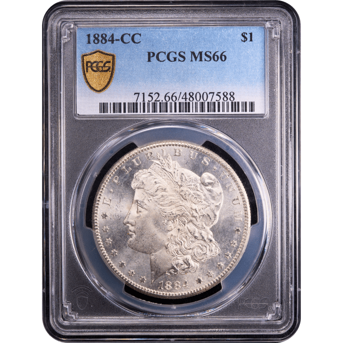 1884-CC Morgan Dollar ($1) Obverse Slab Image