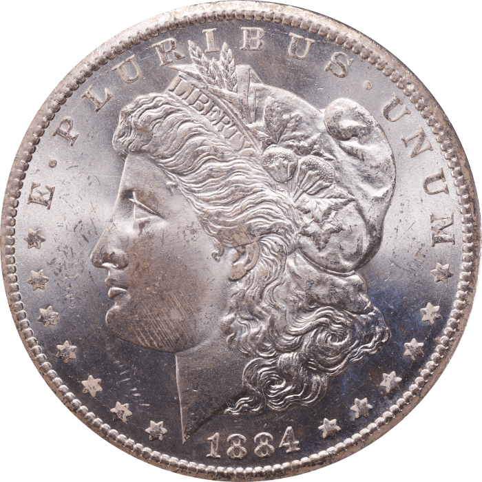 1884-CC Morgan Dollar ($1) Rattler Obverse Image