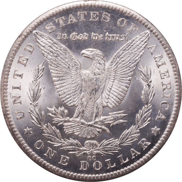 1884-CC Morgan Dollar ($1) Rattler Reverse Image