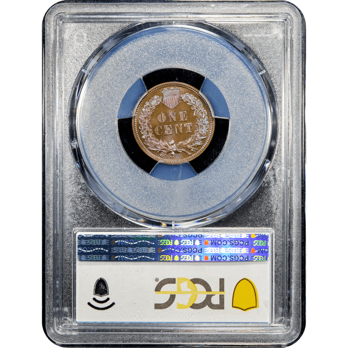 1884 Indian Cent (1c) Reverse Slab Image