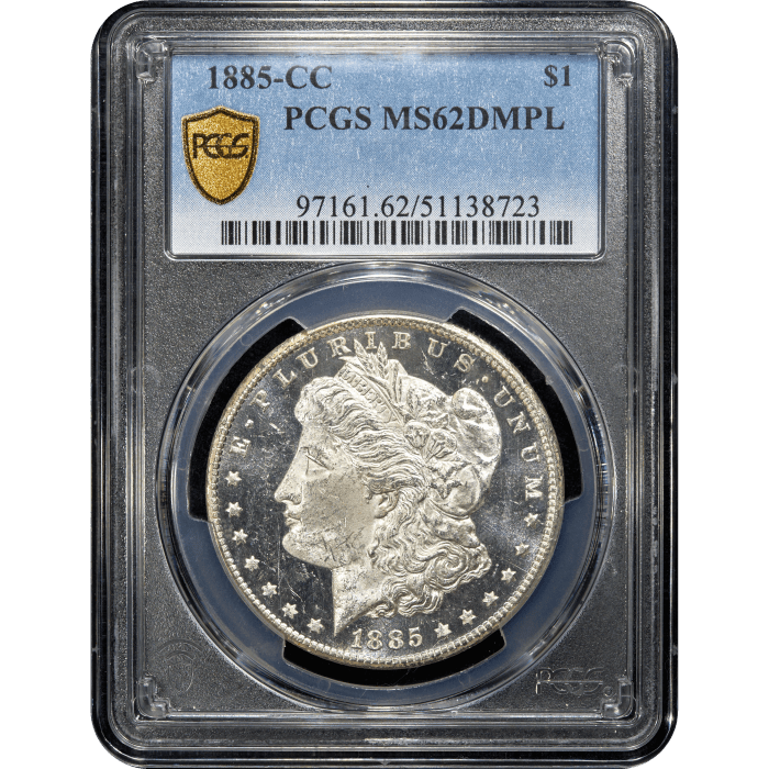 1885-CC Morgan Dollar ($1) Obverse Slab Image