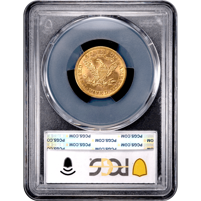1885 Liberty Gold Half Eagle ($5) Reverse Slab Image