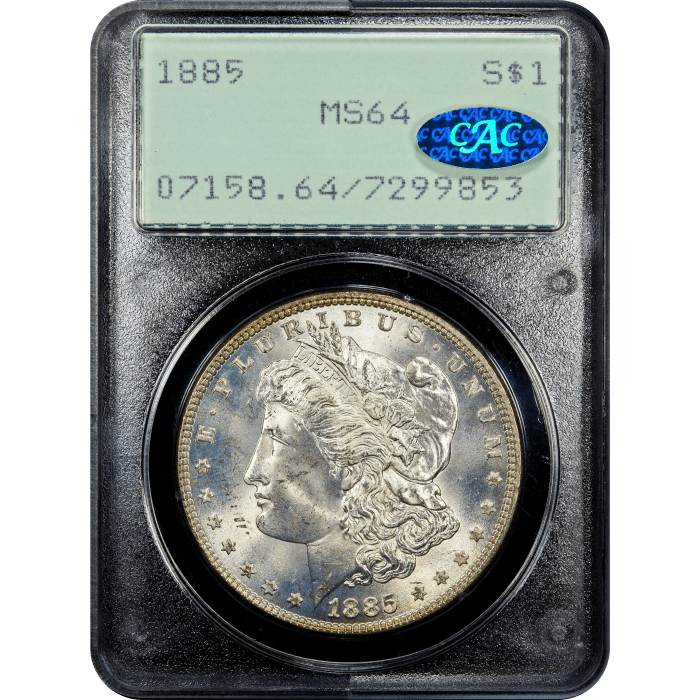 1885 Morgan Dollar ($1) Rattler SLAB Image