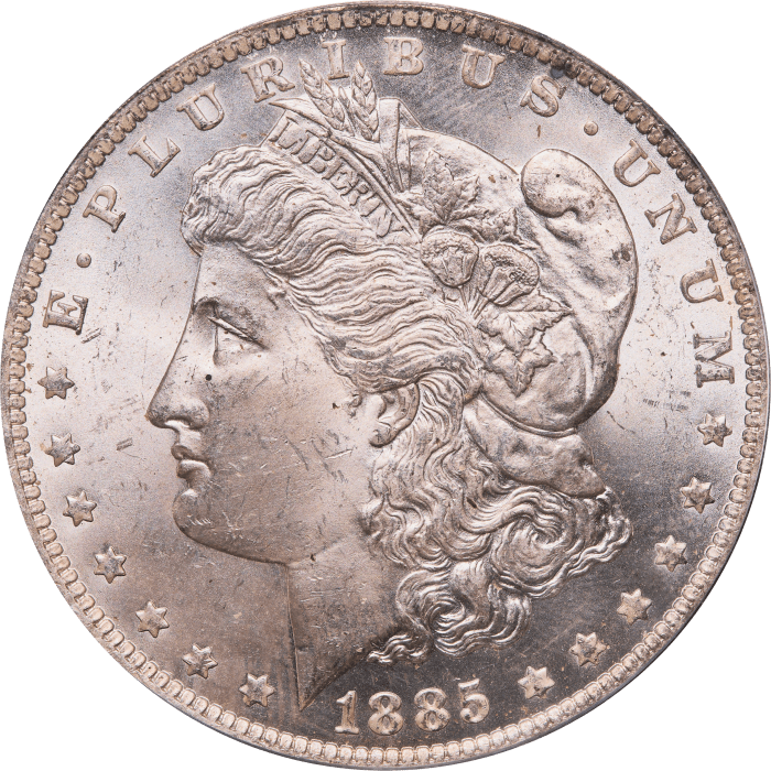 1885-O Morgan Dollar ($1) Doily OBVERSE Image