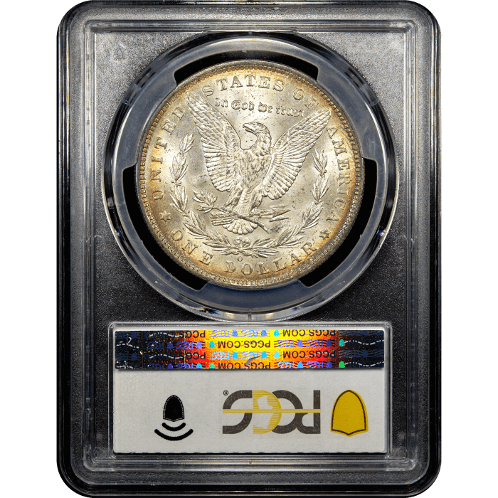 1885-O Morgan Dollar ($1) Rainbow Toner SLAB Image