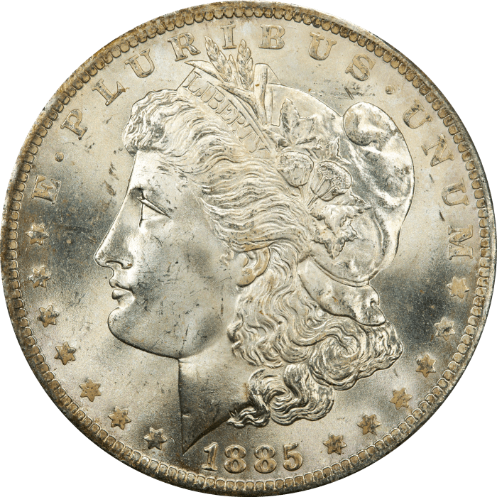1885-O Morgan Dollar ($1) Rattler OBVERSE Image