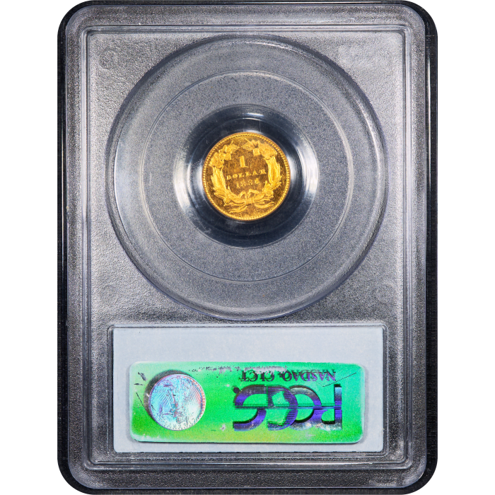 1886 Gold Dollar (G$1) Reverse Slab Image