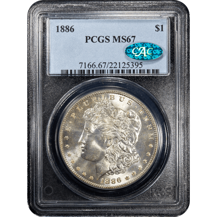1886 Morgan Dollar Obverse Slab Image