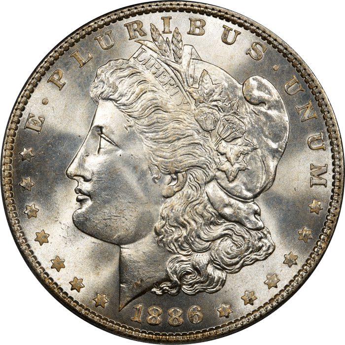 1886 Morgan Dollar Obverse Image