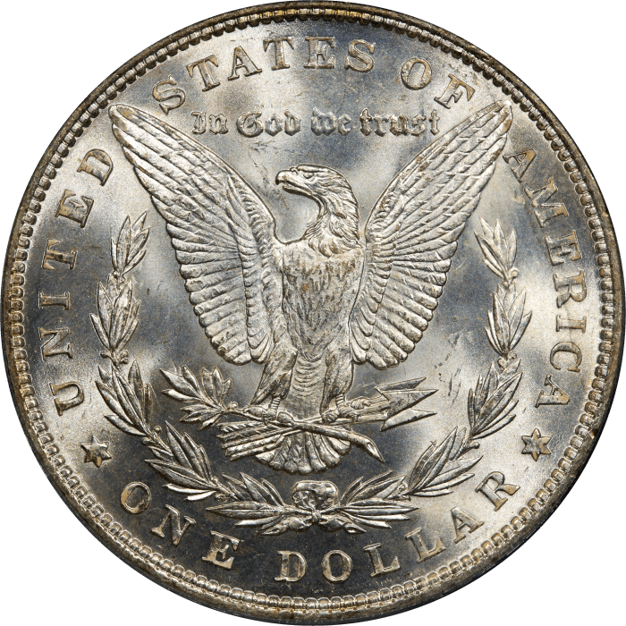 1886 Morgan Dollar Reverse Image
