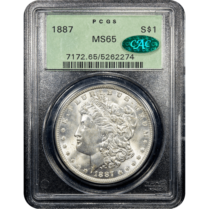 1887 Morgan Dollar ($1) OGH Obverse Slab Image