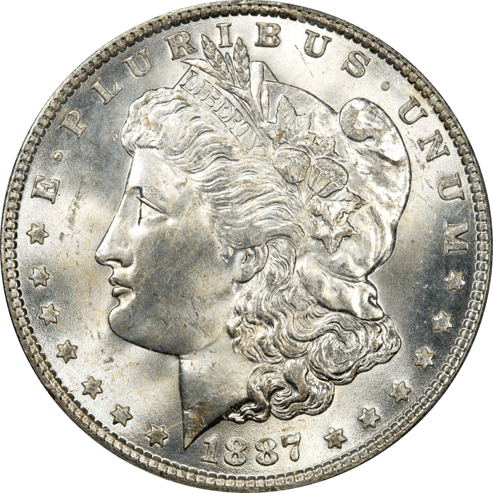 1887 Morgan Dollar ($1) OGH Obverse Image