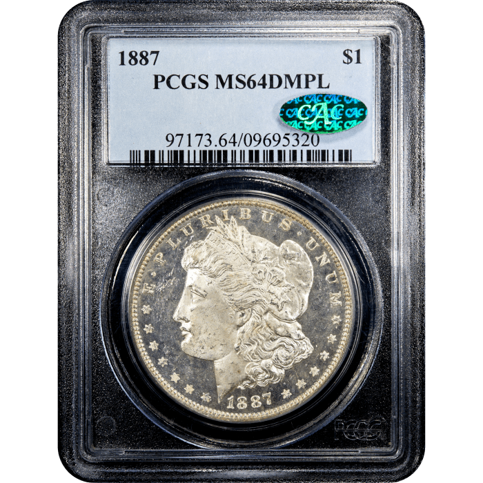 1887 Morgan Dollar ($1) Obverse Slab Image
