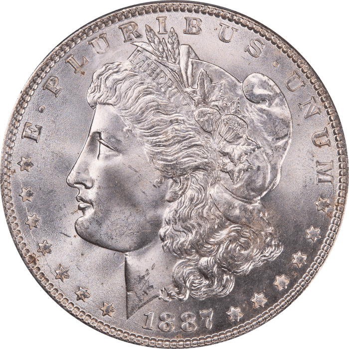 1887 Morgan Dollar ($1) OBVERSE Image
