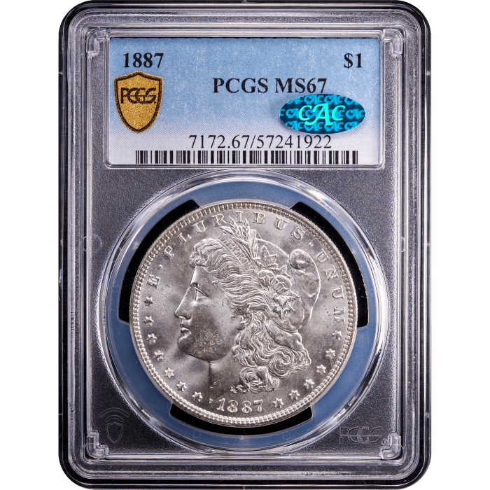 1887 Morgan Dollar ($1) Obverse Slab Image