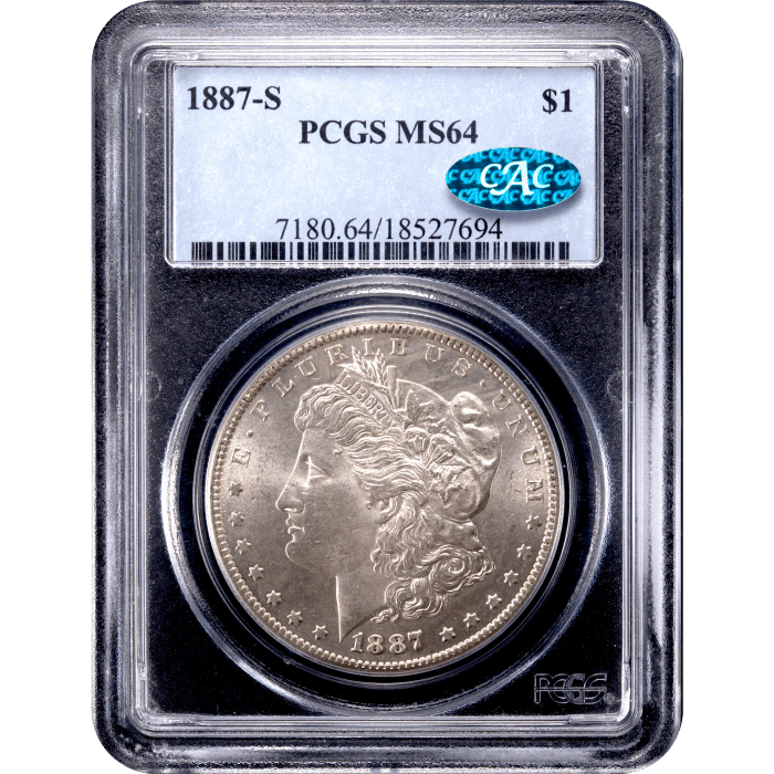 1887-S Morgan Dollar ($1) Obverse Slab Image