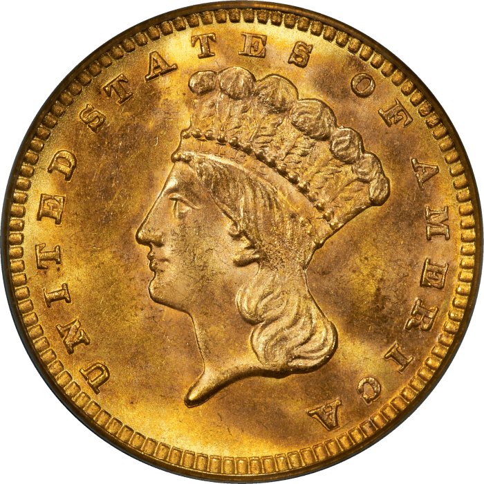 1888 Gold Dollar ($1) Obverse Image