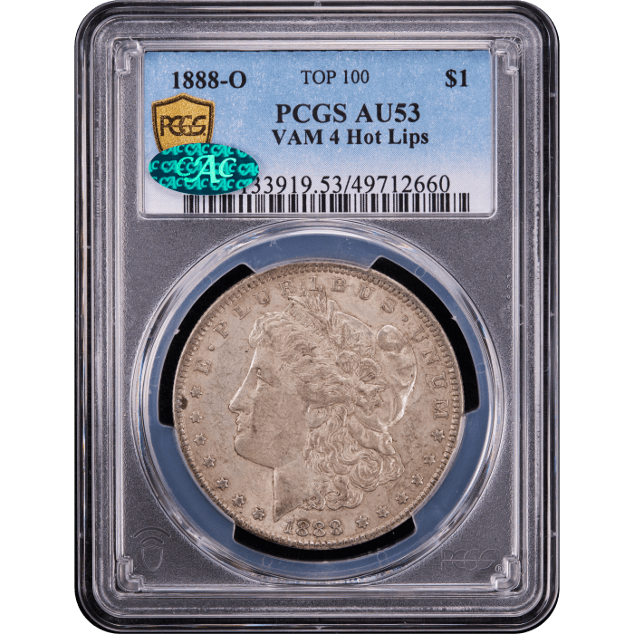1888-O Morgan Dollar ($1) VAM 4 Hot Lips Obverse Slab Image